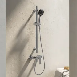 Set esterno doccia e saliscendi con doccino 3 getti cromo - Tila
