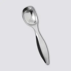 Cucchiaio per gelato in zinco cromo con rivestimento antiscivolo nero