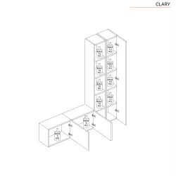 Mobile ingresso reversibile 166x186h cm 2 colonne bronzo e 2 cubi