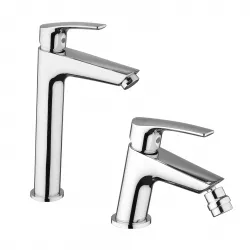 Set lavabo alto e bidet cromo Luce di Jacuzzi - Rubinetteria
