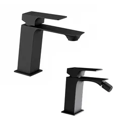 Set lavabo e bidet nero Slim di Jacuzzi - Rubinetteria