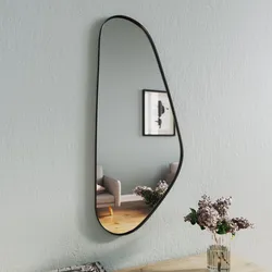 Specchio da parete reversibile 45x99h cm con cornice in metallo nero - Sydde