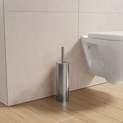 Portascopino d'appoggio in acciaio inox cromo - Bailey