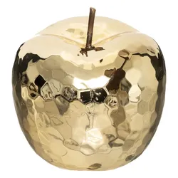 Mela decorativa 21h cm in ceramica oro - Palame
