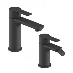 Set miscelatore lavabo e bidet nero – Key