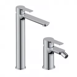 Set miscelatore lavabo alto e bidet cromo – Key