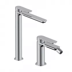 Set miscelatore lavabo alto e bidet cromo – Fusion