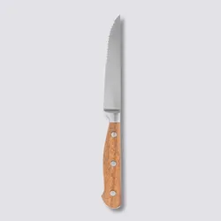 Coltello professionale 23h cm da bistecca in acciaio inox e legno di acacia naturale - Tytan
