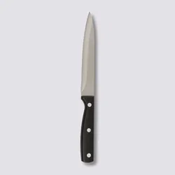 Coltello multiuso in acciaio inox forgiato cromo e manico nero - Groom