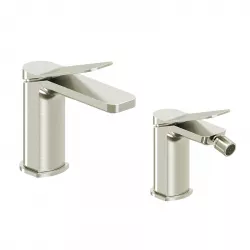 Set miscelatore lavabo e bidet spazzolato – Wing