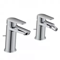 Set miscelatore lavabo e bidet con scarico cromo – Lir