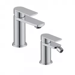 Set miscelatore lavabo e bidet cromo – Fluid