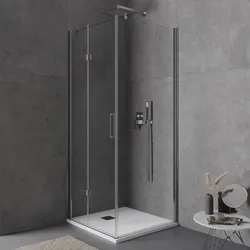 Box doccia 80x70 cm soffietto in cristallo anticalcare trasparente 195h - Tempo Evo