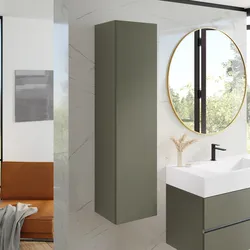 Colonna da bagno sospesa 140h cm in verde cemento