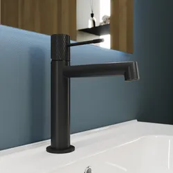 Miscelatore lavabo in ottone nero opaco - Crystal
