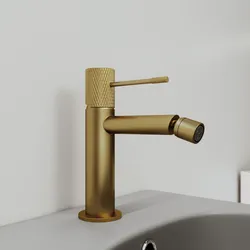 Miscelatore bidet in ottone oro spazzolato - Crystal