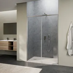 Box doccia nicchia 140 cm scorrevole sx con vetro anticalcare trasparente e profilo cromo 200h - Kiri