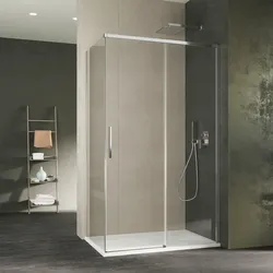 Box doccia 90X90 cm scorrevole dx con vetro anticalcare trasparente e profilo cromo 200h - Kiri