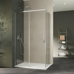Box doccia 120X70 cm scorrevole sx con vetro anticalcare trasparente e profilo cromo 200h - Kiri