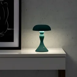 Lampada da tavolo touch 15x22 h cm in alluminio verde - Elide