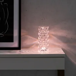 Lampada LED da tavolo 9x21,5 h cm con effetto cristallo - Larissa
