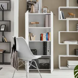 Libreria da ufficio 70x140h cm bianco lucido con due ante - Bilow