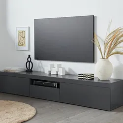 Mobile porta tv 220x35h cm antracite opaco con 2 ante e 1 ribalta - Garima