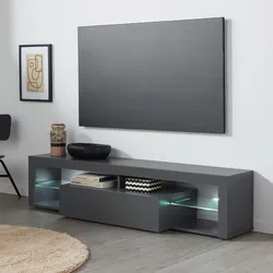 Mobile porta tv 160x35h cm antracite opaco con 1 ribalta - Garima