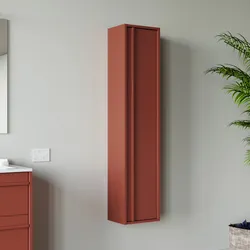 Colonna bagno sospesa 140h cm red satinato con anta Soft Close reversibile - Maestro