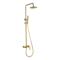 Colonna doccia in acciaio inox 304 con soffione anticalcare oro spazzolato - Poet