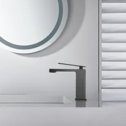 Miscelatore lavabo in ottone nero satinato - Mamba