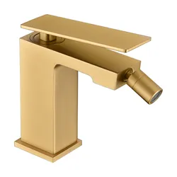 Miscelatore bidet in ottone oro spazzolato - Mamba