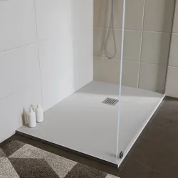 Piatto doccia 120x100 cm grigio effetto pietra riducibile - Liat
