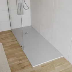 Piatto doccia 200x100 cm grigio effetto pietra riducibile - Liat
