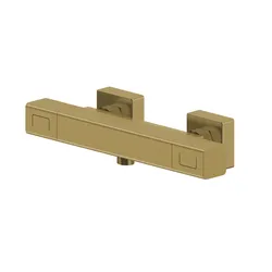 Miscelatore esterno doccia termostatico in ottone oro spazzolato - Fusion