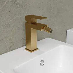 Miscelatore bidet in ottone oro spazzolato - Kyria