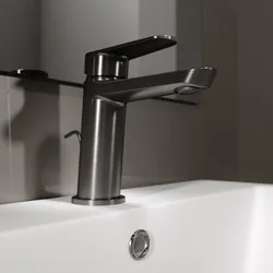 Miscelatore lavabo in ottone nero spazzolato - Lir