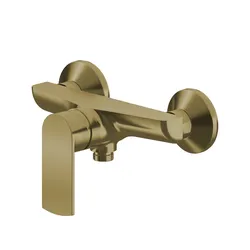 Miscelatore esterno doccia in ottone oro spazzolato - Fluid