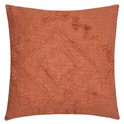 Cuscino 40x40 cm in cotone taftato terracotta