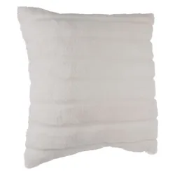 Cuscino 45x45 cm in similpelliccia bianco