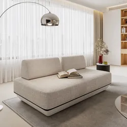 Divano 2 posti in tessuto olefin beige - Laela