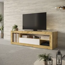 Mobile porta tv 140x43h cm rovere aystar con anta bianco opaco - Charmaine