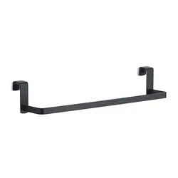 Portasalviette sopramobile o sopraporta in acciaio inox nero opaco - Tosca di Gedy