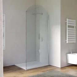 Box doccia Walk in arco 100 cm vetro anticalcare trasparente e profilo cromo 210h - Deka