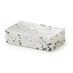 Portasapone da appoggio in graniglia di marmo effetto terrazzo - Zoe di Gedy