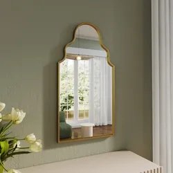 Specchio da parete 51x96h cm con cornice oro - Sorriso