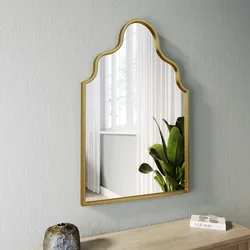 Specchio da parete 61x91h cm con cornice oro - Sorriso