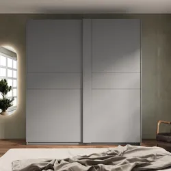 Armadio 220x240h cm con 2 ante scorrevoli ardesia - Jessie
