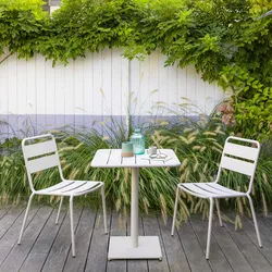 Tavolo da giardino 65x65 cm in acciaio beige - Barrito