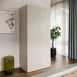Armadio 90x203h cm cashmere con 2 ante cannettate push pull - Judith